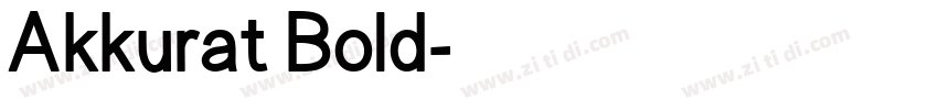 Akkurat Bold字体转换